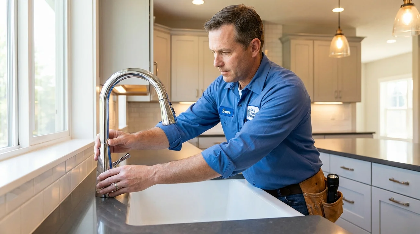 Kitchen faucet installation by Johns Plumbing LLC in Tempe